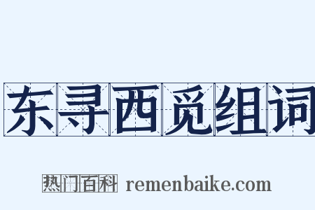 东寻西觅组词是什么意思的图片